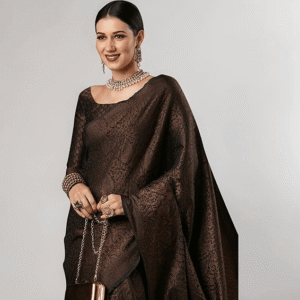 Women's Kanjivaram Silk Saree With Unstitched Blouse Piece